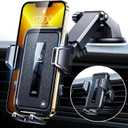 VANMASS 2025 Upgraded Car Phone Holder, [85+LBS Strongest Suction] Patent Safety Cell Phone Mount Windshield Dashboard Vent Truck Accessories Stand Cradle for iPhone 17 Pro Max 16 15 14 13 Android (Black)