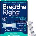 Breathe Right Nasal Strips | Extra Strength | Clear | For Sensitive Skin I DrugFree Snoring Solution & Nasal Congestion Relief Caused by Colds & Allergies | 44 Count 