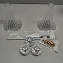 VIJIV Crystal Acrylic Trumpet Vase for Wedding Centerpieces & Home Decor - 24.8" Clear Flower Stand with Ribbed Texture, Gold Accents, Table/Floor Vase for Events, Bridal Showers & Boho Weddings