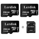 Lerdisk Factory Wholesale Micro SD Card 256GB U3 Pack of 2 in Bulk MicroSDXC with Adapter Produced by Authorized Licencee(256GB)