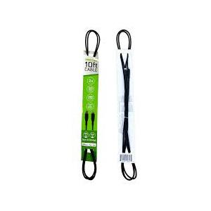 Cell Candy 10 Ft Braided Charge For Apple Lightning, Black