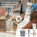 6.35 Fl Oz White Touch Up Paint, White Paint for wood, Doors, Cabinets, Furniture & Metal Surfaces, Quick-Drying Formula, Easy Application
