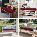 Detiblue 42x16Inch Tufted Bench Cushion,Durable(Cross-Weave Deep Red), 42x16x4