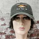 Hepandy Women Want Me Fish Fear Me Embroidered Dark Gray Baseball Caps for Men, Adjustable Cotton Snapback Embroidery Trucker Hat Dad Hats