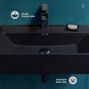 Claire 24 Rectangle Wall-Mount Bathroom Sink in Matte Black