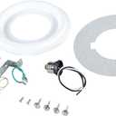 Aspen Creative 21067-11, Recessed Lighting Converter Kit, 8" Diameter, White Plastic Medallion, Set of 1