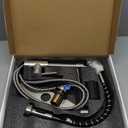 Brushed Nickel Kitchen Faucet with Pull Down Sprayer, Stainless Steel Spring Commercial Kitchen Sink Faucet with 10-Inch Deck,1 or 3 Hole Installation for Farmhouse, RV Camper, Laundry & Utility Sink