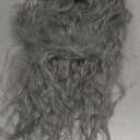 Yan Dream Long Curly Wizard Beard Men Full Fake Beard and Handlebar Mustache Cosplay Costume Facial Hair (Gray)