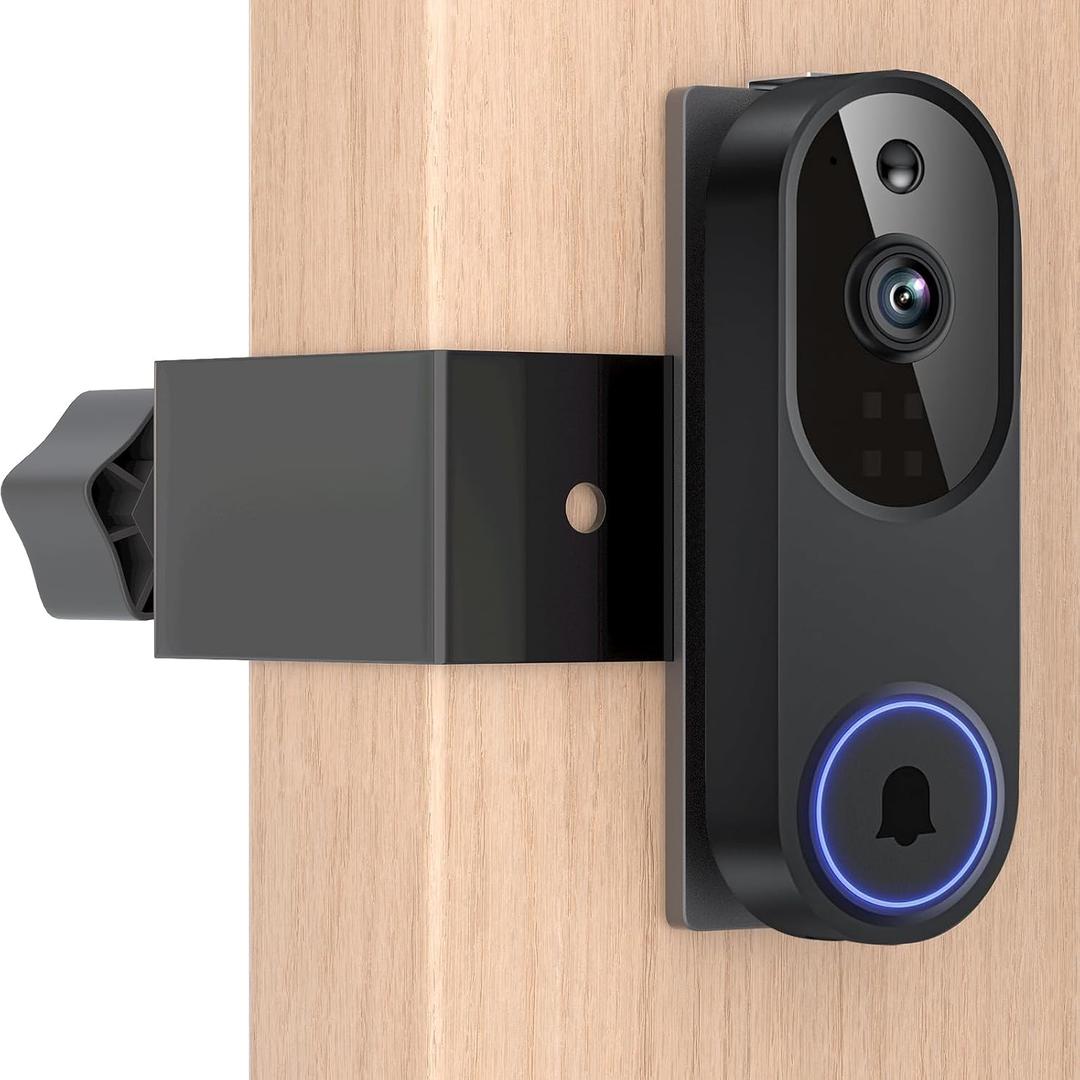 Anti-Theft Doorbell Camera Mount Compatible with Orbitell Video Doorbell, Anti-Blocks Motion Sensor, Adjustable Mounting Bracket Accessories for Houses, Apartments, Businesses, Rentals-Black