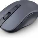 WL300 Bluetooth Mouse Silent Wireless Mice, Quiet Click, Cordless Computer Mouse with 6 Buttons, Sculpted Grip, Adjustable DPI for Laptop, PC, Mac, 18-Month Battery Life for Work or Travel ( Grey)