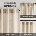 MIULEE Light Taupe Linen Curtains 96 Inches Long 2 Panels for Bedroom Living Room, Soft Linen Textured Window Drapes Semi Sheer Light Filtering Back Tab Rod Pocket Farmhouse Modern Burlap Look Decor