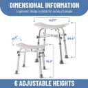 Dr. Kay's Adjustable shower Chair for inside shower with Unique Heavy Duty Crossbar Supports, Shower Stool for the inside tub, Bath stool, adjustable shower chair for the elderly and disabled, 500 lbs