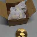 Ninth Five Shower Suction Cup Hooks, Heavy Duty Bathroom Wall Hooks for Towels, Robes, Loofahs, Removable Metal Hook for Tile Glass Mirror, No Drill(4 Pack, Gold)