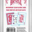 Bicycle Waterproof Playing Cards, Red Plastic Deck of Cards, Durable Plastic Cards for Pool, Beach, Camping & Party Games