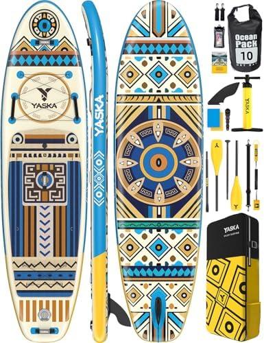 Inflatable Stand up Paddle Board 11ft with Premium SUP Accessories,Extra Wide Design Non-Slip Paddleboard for Adult,Youth,Beginner,Advancer