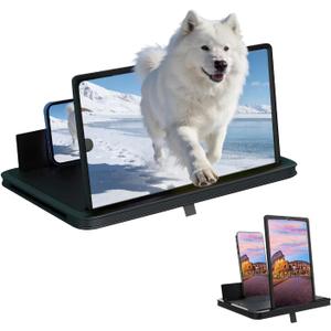 Big Screen Phone Magnifier,Screen Magnifier for Cell Phone,HD Screen Expander for Movies and Videos, Portable Magnifying Screen for Travel,Screen Magnifier Compatible with All Phones (10in, Black)