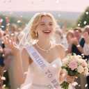 Bride To Be Sash Bridal Veil White for Bachelorette Party Decorations, Short Veil with Comb Pearl Satin Sash Set Bridal Shower Favors Gifts for Engagement Supply Bach Party Wedding Accessories