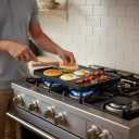 CUSIMAX Stove Top Griddle Pan, 14.96" x 8.66" Aluminum Non-stick Grill & Griddle Pan with Stainless Steel Handles, Flat Top Grill for Gas Stove/Charcoal Grills/Indoor&Outdoor Grill or Campfire