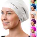 Limmys Premium Swim Cap for Women with Long Hair  Soft Silicone Swimming Cap for Women  Comfortable, Extra Room Fit, Chlorine Resistant & Hypoallergenic  Trusted by Swimmers Worldwide (Medium, White)