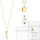 Lanyards for Id Badges Stainless Steel Badge Lanyard with 2 Pcs Waterproof Badge Holder Retractable Badge Lanyards Teacher Lanyard for Cruise Ship Key Cards Id Badges (Gold)