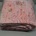 Lahome Boho Area Rugs 5x7,Pink Rugs for Bedroom Girls Floral Nursery Rug,Living Room Rug Carpet Ultra-Thin Soft Washable, Kids Rugs for Playroom Baby Room Decor Dorm Room (Pink, 5'X7')