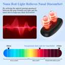 Red Light Nose Care Device, LED Nose Wellness Tool for Daily Nasal Comfort, USB Rechargeable Portable Design with 3 Light Modes & Auto Shut-Off, Lightweight, Black, 1PC