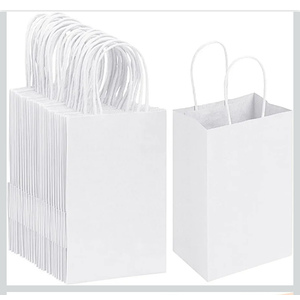 RACETOP White Paper Bags with Handles Bulk,8"x4.5"x10.8" 50Pcs,Kraft Paper Bags Party Favor Bags Shopping Bags Kraft Bags White Paper Gift Bags with Handles Bulk RACETOP White Paper Bags with Handles Bulk,8"x4.5"x10.8" 50Pcs,Kraft Paper Bags Party Favor Bags Shopping Bags Kraft Bags White Paper Gift Bags with Handles Bulk