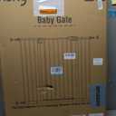keny 36" Extra Tall Baby Gate for Stairs, 29"-42.5" Wide Auto Close Dog Gate, Pressure Mounted Easy Walk Through Pet Gate for Doorways, Durable Safety Stair Gate, White