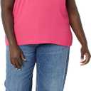 Amazon Essentials Women's Regular-Fit Sleeveless Layering Tank Top Crew Neck (Hot Pink)