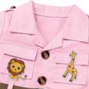 ABAFIP Baby Girl Toddler Boy Safari Birthday Outfit Short Sleeve One Piece Romper Jumpsuit with Belt Hat 6-12 M