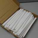 Reginary 36 Pieces Flameless Taper Candles Bulk 11" Plastic Lights Window LED Battery Operated Candlesticks Without Remote for Birthday Wedding Church Decor Party Supplies (Ivory)