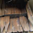 Garden Wooden Fence Edging, Burnt Wood Finish, Fir Wood,Outdoor Lawn Landscape Border (3, 11.8" Height)