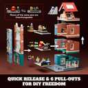 Lumibricks Toy-Store Lighting Building-Bricks Set City Town Modular Townhouse Toy Shop Dollhouse LED Light Display Model 3086 Pcs Construction Kit for Adults and Teens