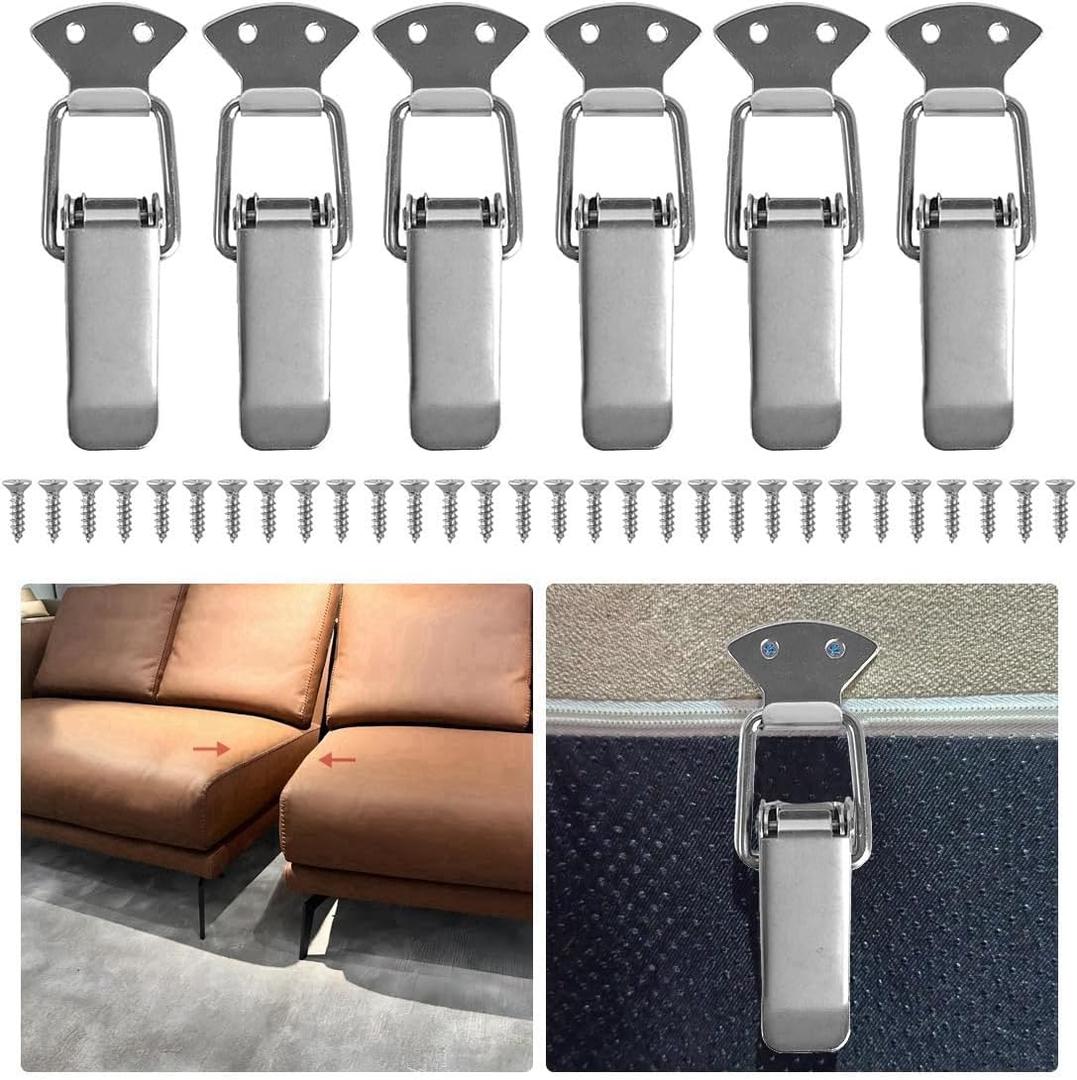 6 Pack Sectional Couch Connector with Screws,Sectional Sofa Connector BracketSofa ClipsSectional Furniture Connectors