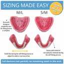Easy Denture: Boil-&-Bite Functional Denture, Self-fit at Home in Mins, Adjusts for Narrow or Wide Arches, Long-term or temporary Solution, Eat, Drink and Smile Confidently, Small/Medium Denture Set