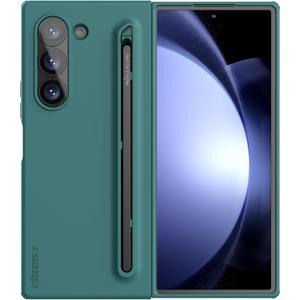 Nillkin for Samsung Fold 6 Case with Writing Pen Upgrade Version, Superior Liquid Silicone & Wireless Charging & S Pen Holder Slot Protective Samsung Galaxy Z Fold 6 Slim S Pen Phone Case, Green