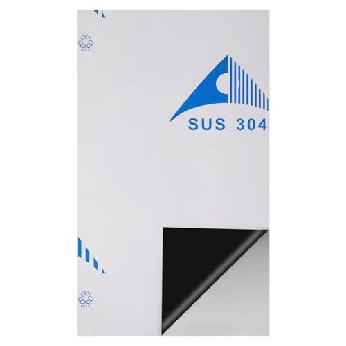 304 Stainless Steel Sheets Metal 12" x 16" x 1" Inch 304 Stainless Steel Plates 24 Gauge Stainless Steel Shim Stock Plates Metal Sheets for Crafting, Stovetop, Snow Frosted Surface