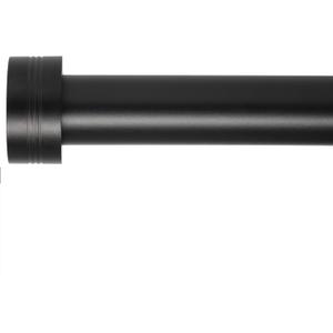 Black Curtain Rods 18 to 88 inches,1 Inch Modern Metal Drapery Rods,Adjustable Heavy Duty Curtain Pole Suitable for Bedrooms and Living Rooms(18"-88"Black)