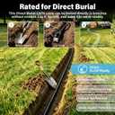 2 x Cat 6 Outdoor Ethernet Cable 25ft, 24AWG 10Gbps LLDPE Direct Burial Network Cable, UV-Resistant Waterproof Jacket, Snagless RJ45 Patch LAN Cord Support Cat8/Cat7/Cat6/Cat5e & PoE, for PC/Router, Black