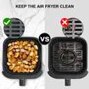 Square Silicone Air Fryer Liners 2 Pack, Compatible with Ninja AF141 181, 8.5 Inch Air Fryer Liners for COSORI 5-6.5 QT, Reusable Silicone Basket, Air Fryer Accessories