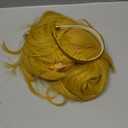 LABEAUT Blonde Princess Wig with Crown + Brooch + Ear Clip + Wig Cap,5 Peice Set of Golden Long Wavy Peach Cosplay Wig Costume for Halloween Party (Yellow Peach Child)