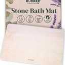 Stone Bath Mat Diatomaceous Earth Bath Mat (Beige) - Non-Slip, Absorbent, Quick-Dry, Easy-to-Clean for Bathroom & Shower - Soft Touch - Natural - 24x15 - Bathroom Accessories