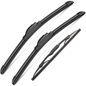 3Pcs Windshield Wipers for Chevrolet Chevy Trailblazer 2002-2006, Chevrolet Trailblazer EXT 2002-2006, Original Equipment Automotive Replacement Windshield Wipers- 22"/22"/16" (Pack of 3) J- HOOK (22''+22''+16''(Front & Rear Windshield Wiper))