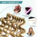 Body Wave Tape in Extensions Human Hair Seamless Hair Extensions Tape in Dark Ash Blonde Highlighted with Light Blonde 14 Inch 20pcs 30g Body Wave Seamless Skin Weft Tape ins (#16P22 BW)