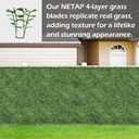 NETAP Grass Wall Panels, 10"x 10"(12pcs) 4-Layer Artificial Boxwood Faux Green Wall for Interior, Garden Party Wedding Backdrop, Indoor Outdoor Plant Wall Decor