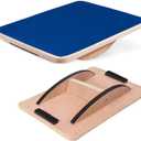 Juoe Balance Board Wobble Board for Adults and Kids - Anti-Slip 350LBS Balance Board for Physical Therapy,Balance Training,Posture Correction,Standing Desk Core Strength Wooden Balance Rocker Board (Blue)