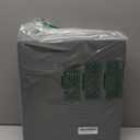 Set of 3 Stackable Fabric Storage Bins with Lid - Light Grey, 14.2" L x 12.6" W x 6.3" H