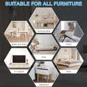 16 x Kiss Core New Upgrade Furniture Movers Sliders, 8+8 Pack 4.3" Multi-Surface Furniture Sliders with Groove Design, 8PCS Moving Pads and 8 Hardwood Socks, Protect Floor and Easily Move Furniture