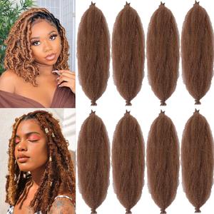 8 Packs Springy Afro Twist Hair 16 INCH Pre-fluffed Naturaly Twist for Protective Styling Marley Crochet Twist Braiding Hair for Black Women (16inch, 30#)