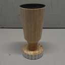 Decorative Wooden Cups, With The top Painted Black And A Base With White Dots 8"X3"